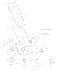 General Assembly Diagram and Parts List for 11A-020B372 1999 Yard Machines Lawn Mower